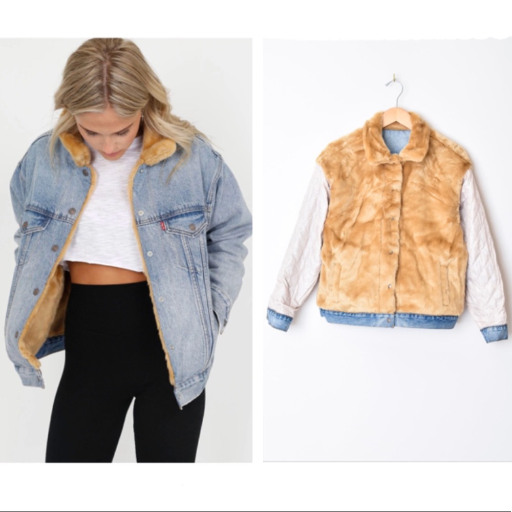 Levi’s Oversized Reversible Fur Trucker Jacket